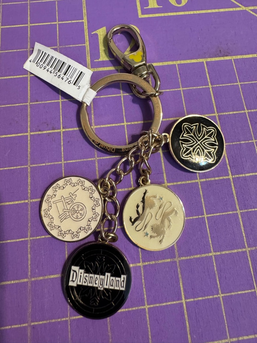 NWT Disney Resort Multicolor Double Sided Coin Purse Charm Keychain - Picture 2 of 3